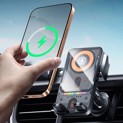 📱Smart 2-In-1 Auto-Rotating Car Phone Holder & Wireless Charger⚡
