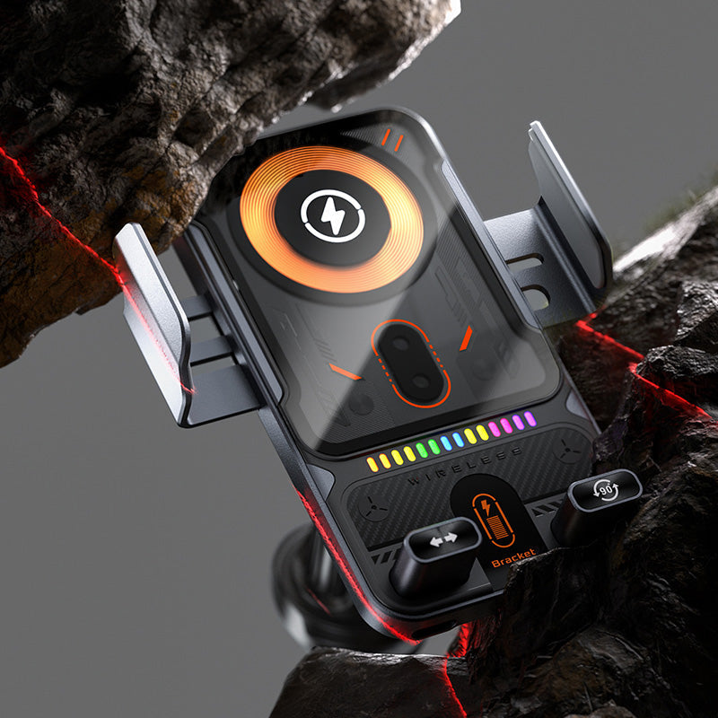 📱Smart 2-In-1 Auto-Rotating Car Phone Holder & Wireless Charger⚡