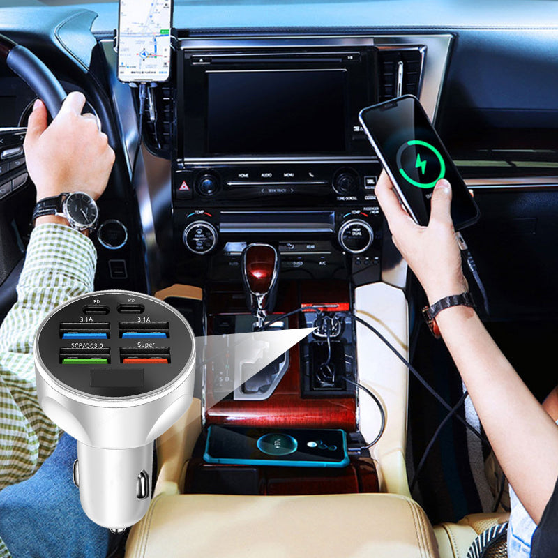 🔥HOT SALE🔥6-Port Car Charger Cigarette Lighter Adapter