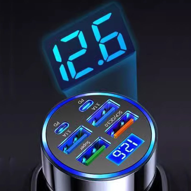 🔥HOT SALE🔥6-Port Car Charger Cigarette Lighter Adapter