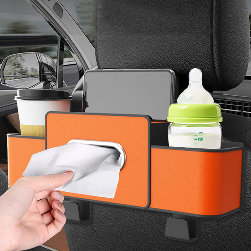 🛣️Car Multi-Function Backrest Storage – Large Capacity for Road Trips, Keeps Car Tidy