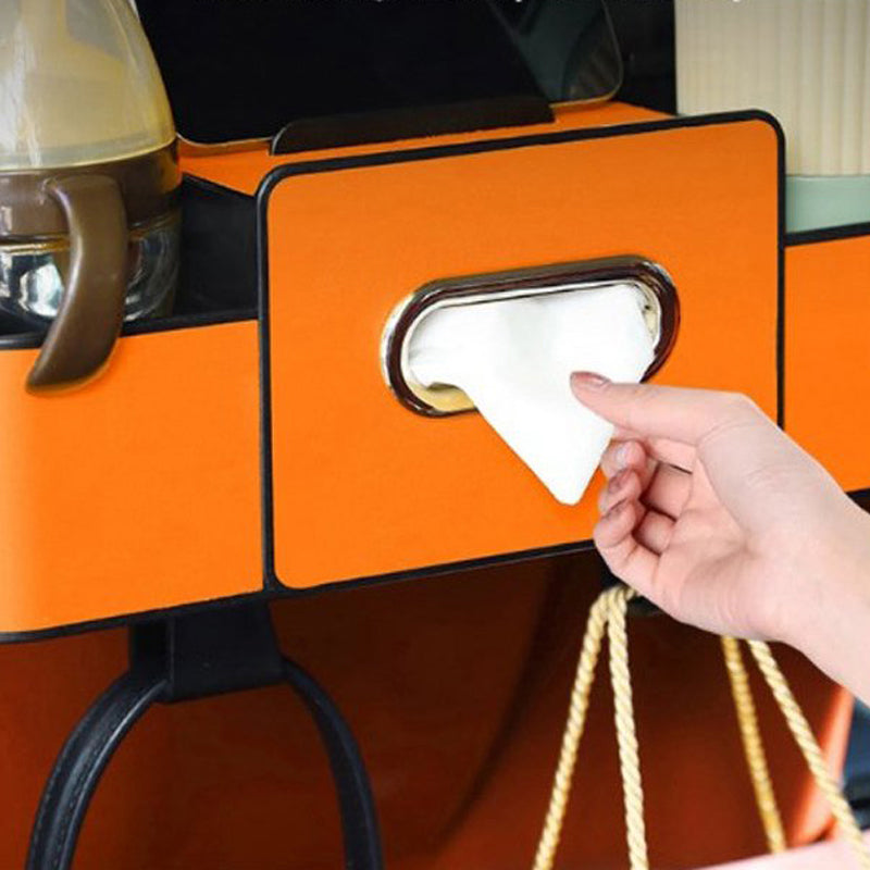 🛣️Car Multi-Function Backrest Storage – Large Capacity for Road Trips, Keeps Car Tidy