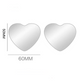 2Pcs Car Heart Shaped Blind Spot Mirrors