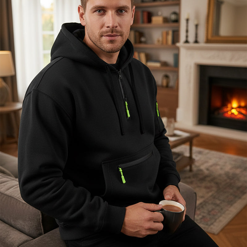 Men's Warm Utility Quarter-Zip Hoodie -👏Comfort, style, and practicality are combined in one versatile piece!
