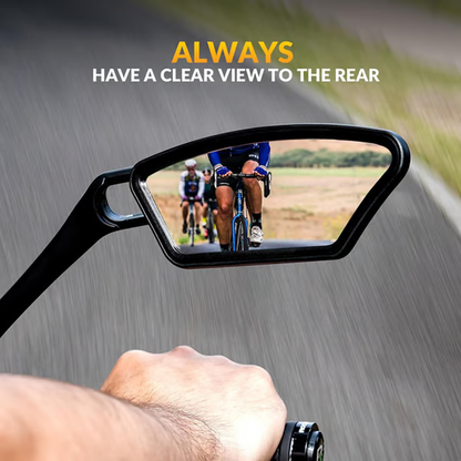 🎁2026 New Arrivals 50% OFF💥360° Rotatable Bicycle Rearview Mirror – Shock-Absorbing Arm, Weather-Resistant, Universal Mount 🛡️