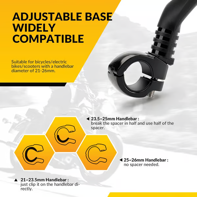 🏍360° Rotatable Adjustable Bicycle Rearview Mirror
