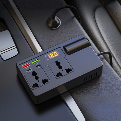 ⚡🔋Portable Car Inverter 12V/24V to 220V with Digital Display