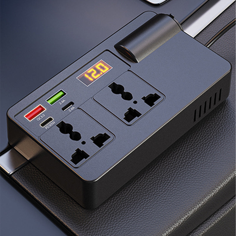 ⚡🔋Portable Car Inverter 12V/24V to 220V with Digital Display