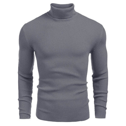 Winter Men's Knitted Turtleneck Slim Sweater