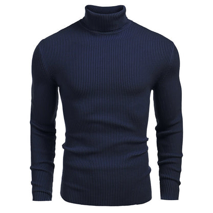 Winter Men's Knitted Turtleneck Slim Sweater