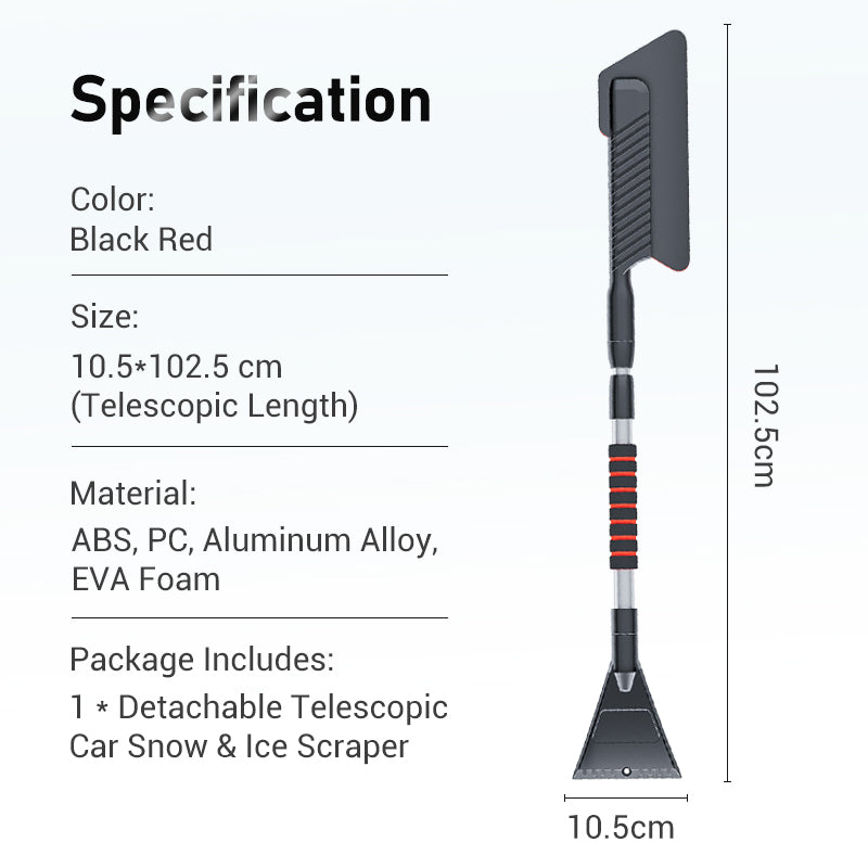 Detachable Telescopic Car Snow & Ice Scraper