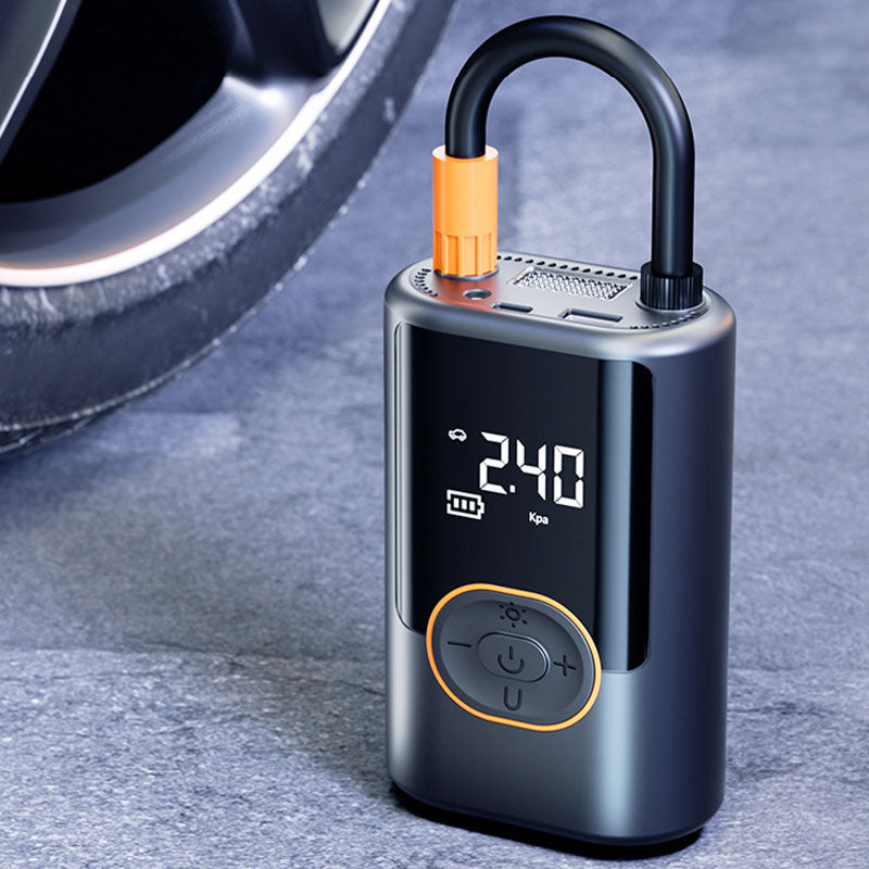 Multifunctional Portable Car Tire Inflator with Light
