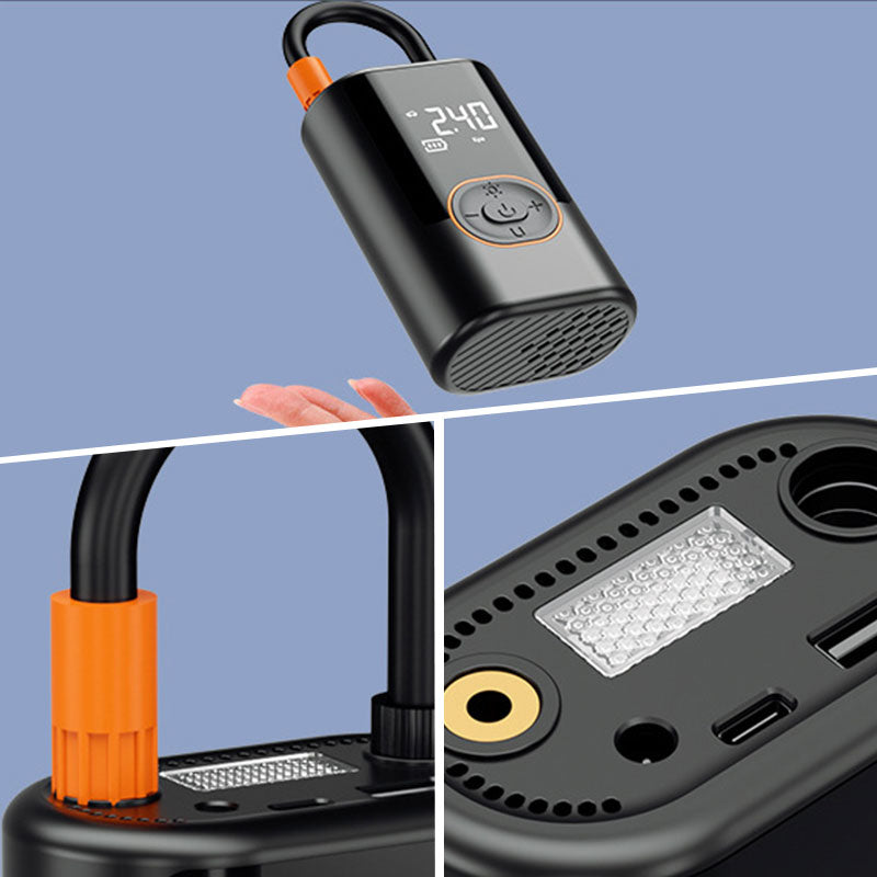 Multifunctional Portable Car Tire Inflator with Light