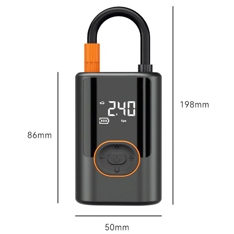 Multifunctional Portable Car Tire Inflator with Light