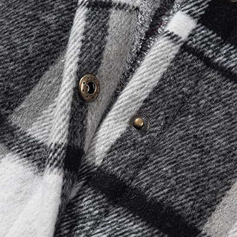🔥Winter Hot Sale 50% OFF🔥⏰Women’s Classic Cozy Plaid Hooded Jacket🧥