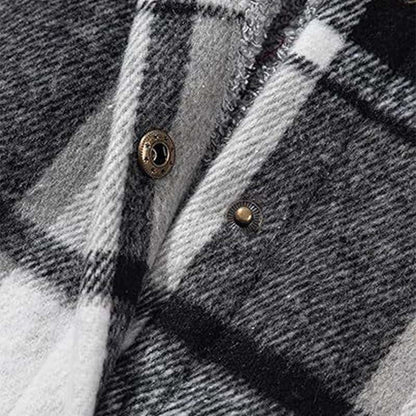 🔥Winter Hot Sale 50% OFF🔥⏰Women’s Classic Cozy Plaid Hooded Jacket🧥