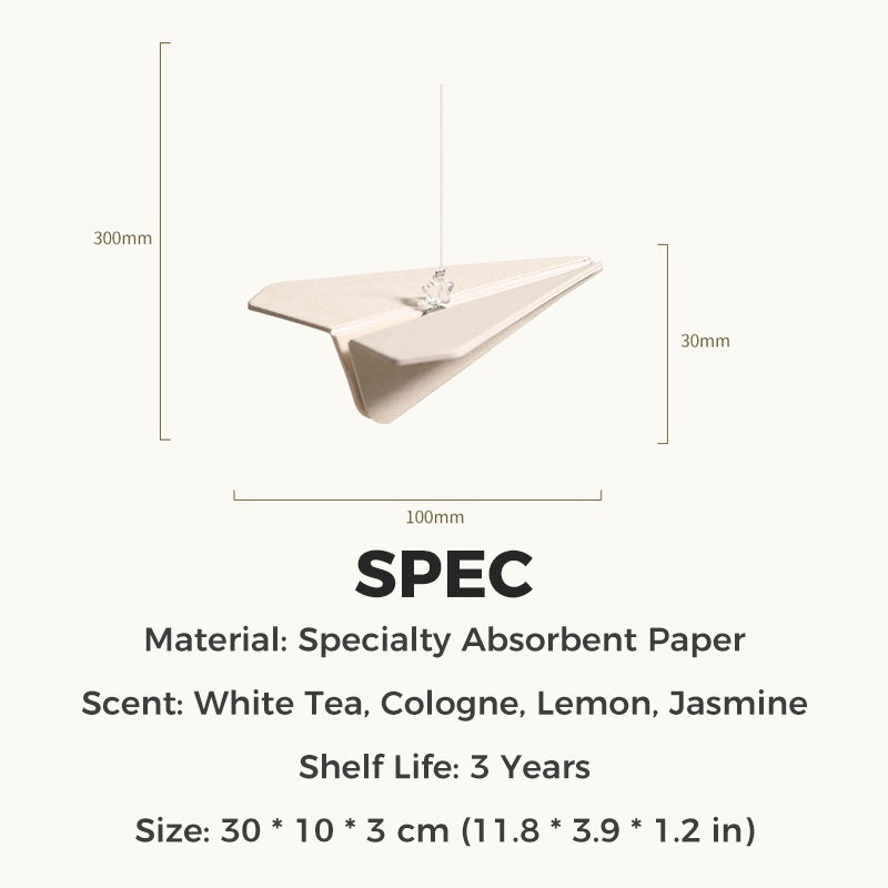Paper Airplane Hanging Car Air Freshener