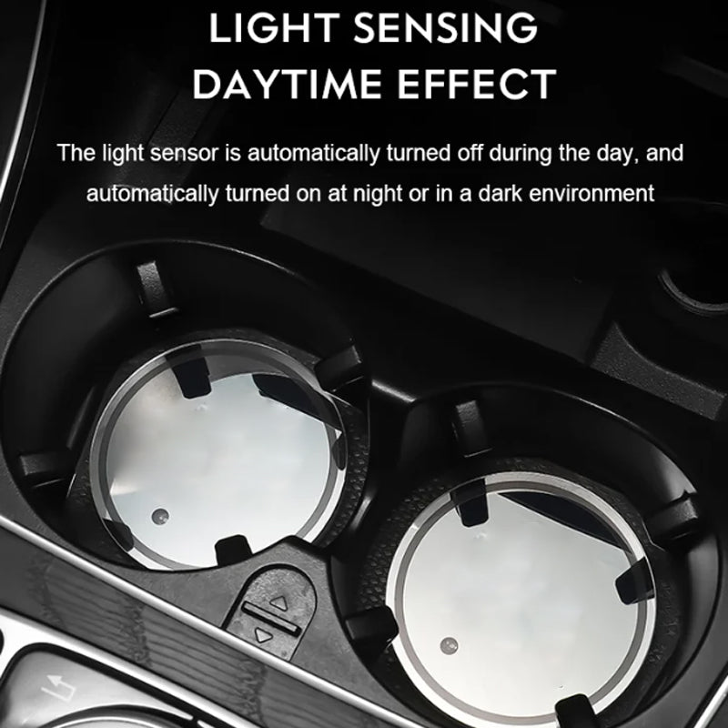 Car LED Atmosphere Light Cup Holder Pad