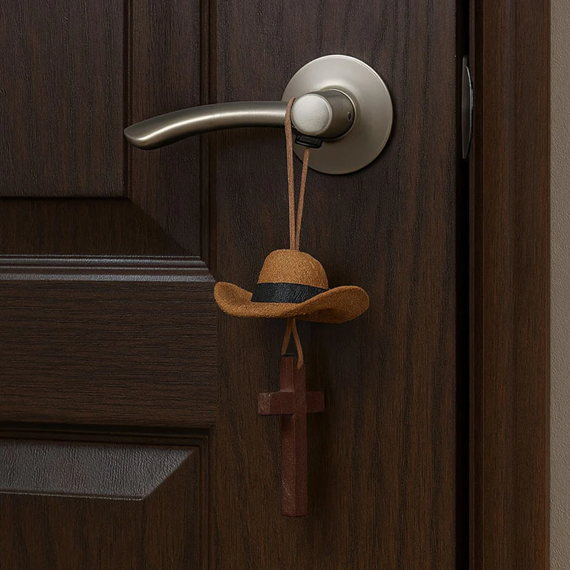 📢📢50 %  OFF ❗Cowboy Hat & Cross Car Charm