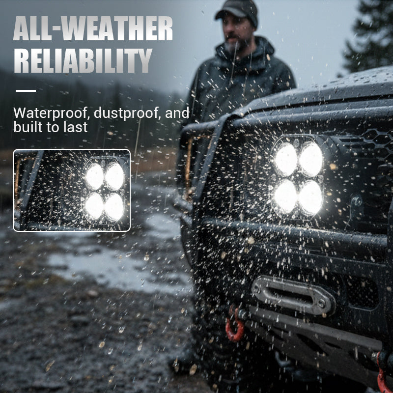 3-Inch 60W Dual-Color LED Spotlight Pods