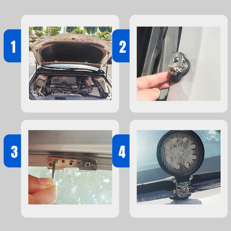 2PCS Universal LED Light Bar Mounting Brackets