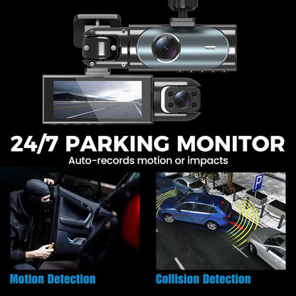 ✨🔥3-Channel 1080P Dash Cam📹
