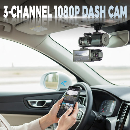 ✨🔥3-Channel 1080P Dash Cam📹