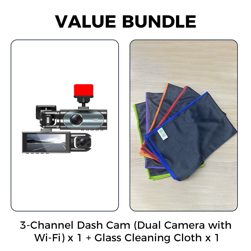 ✨🔥3-Channel 1080P Dash Cam📹