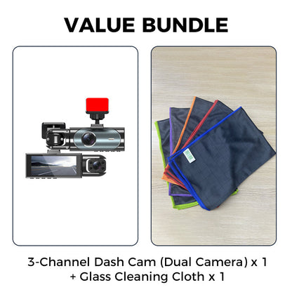 ✨🔥3-Channel 1080P Dash Cam📹