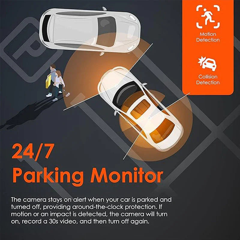 🏆60% Off!🚗4-Channel HD Dashcam with Front Interior Rear Recording🎥