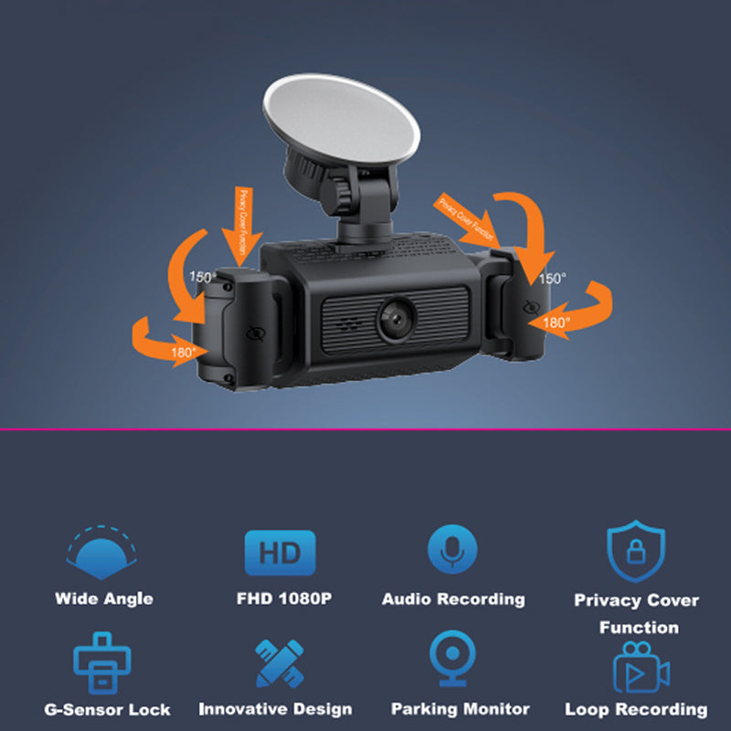 4-Channel HD Dash Cam with Night Vision