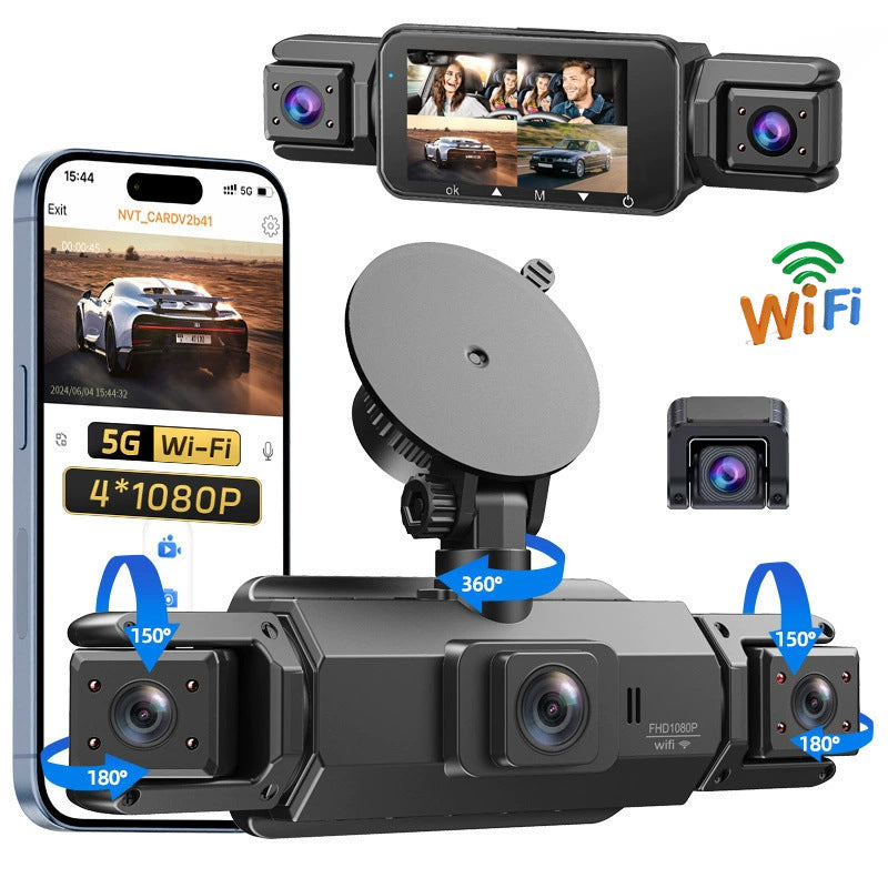 4-Channel HD Dash Cam with Night Vision