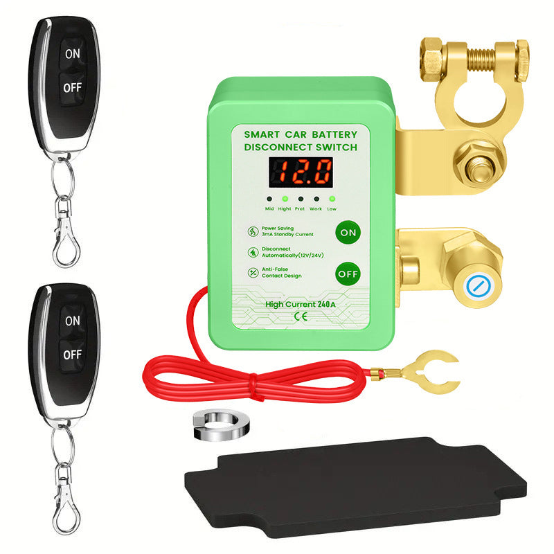 Anti-Theft Car Battery Disconnect Switch with Remote