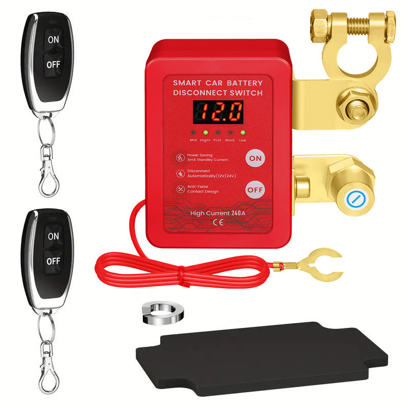 Anti-Theft Car Battery Disconnect Switch with Remote