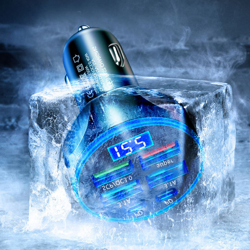 6-Port Car Charger Cigarette Lighter Adapter