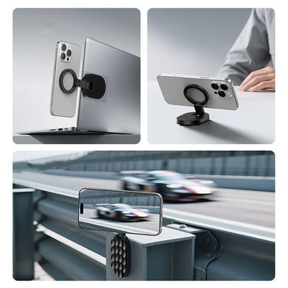 📱50% OFF NOW ! ✨Multi-Functional Magnetic & Suction Phone Stand – Foldable Adjustable Angle, Universal Desktop Wall Laptop Phone Holder Mount