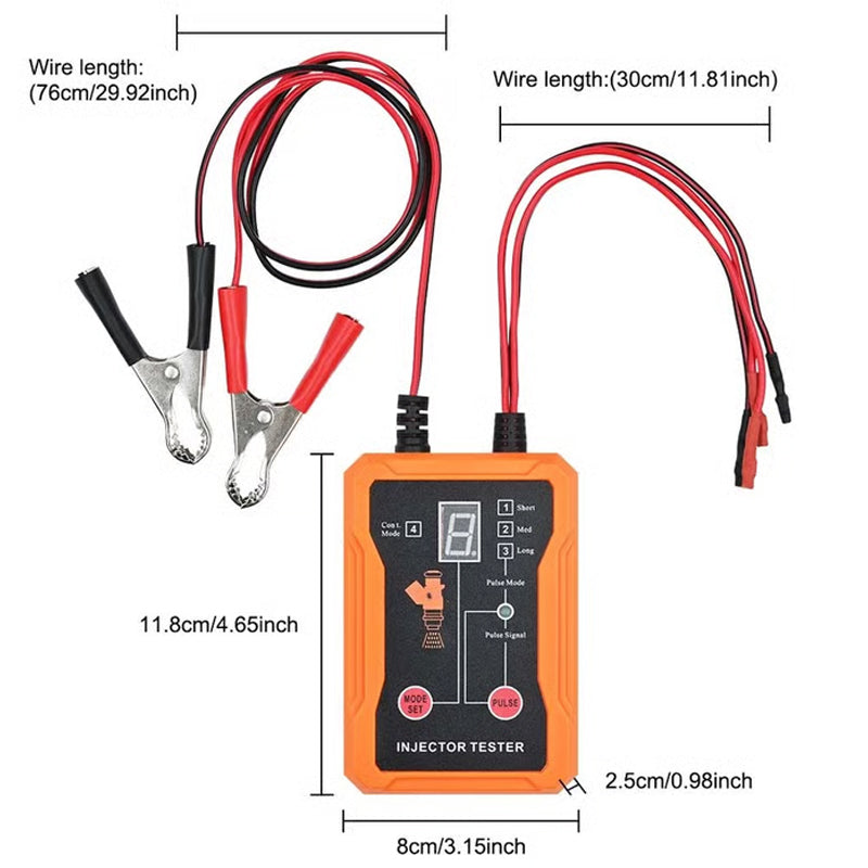 Professional 4-Mode Fuel Injector Tester & Cleaner Tool