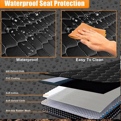 💎 50% OFF! 💎 Universal Fit Pet Car Seat Cover – Waterproof, 4-Layer Scratch-Resistant & Non-Slip for Dogs & Cats 🐾🚗