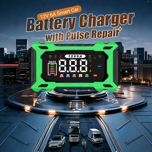 12V 6A Smart Car Battery Charger with Pulse Repair