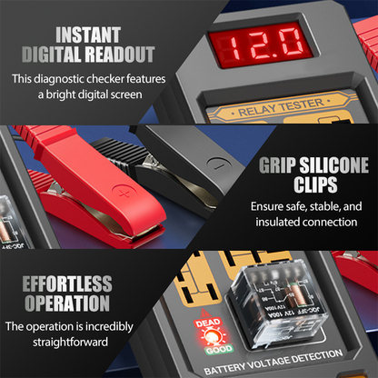 🥳2026 HOT SALE🥳💞50K+ SOLD!💥🔧⚡ 50% OFF! Automotive Relay Voltage Tester – Instant digital readout, compatible with 4/5-pin relays. Industrial silicone clips ensure safe, stable connection. A must-have for DIY diagnostics. 🛠️✅