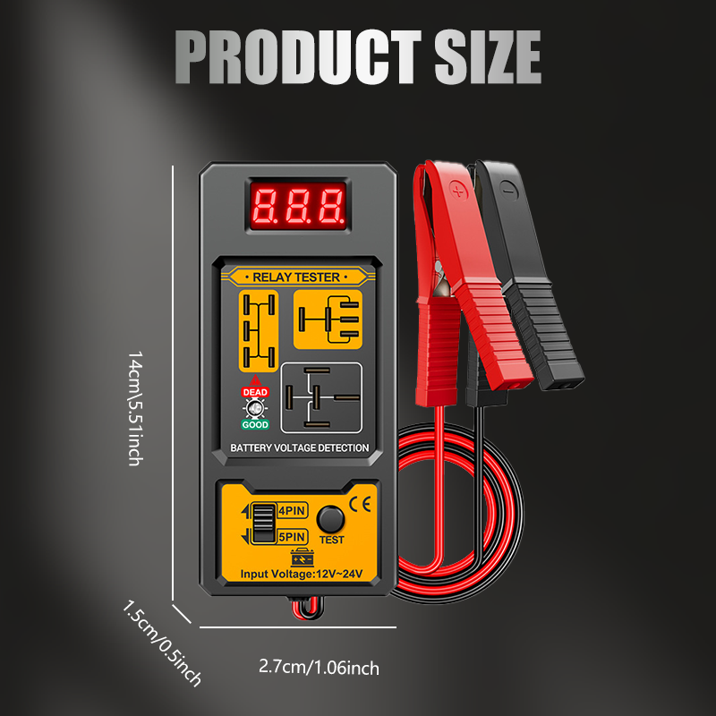 🥳2026 HOT SALE🥳💞50K+ SOLD!💥🔧⚡ 50% OFF! Automotive Relay Voltage Tester – Instant digital readout, compatible with 4/5-pin relays. Industrial silicone clips ensure safe, stable connection. A must-have for DIY diagnostics. 🛠️✅