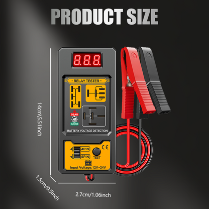 🥳2026 HOT SALE🥳💞50K+ SOLD!💥🔧⚡ 50% OFF! Automotive Relay Voltage Tester – Instant digital readout, compatible with 4/5-pin relays. Industrial silicone clips ensure safe, stable connection. A must-have for DIY diagnostics. 🛠️✅