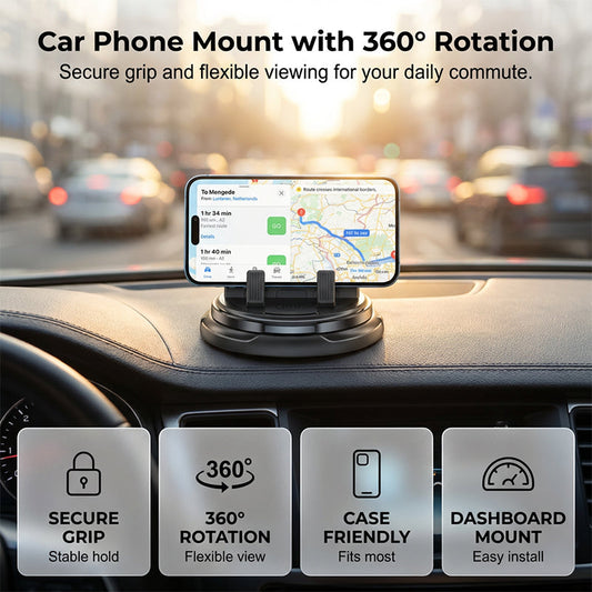 📱 Limited-Time Offer ! 🔥2-in-1 car phone holder + parking number plate – 360° rotation, fits heavy-duty cases. 5K+ sold! 🚗✨