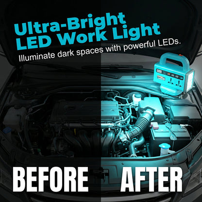 📢📢49% OFF !!!⏰Portable Power Inverter with LED Work Light