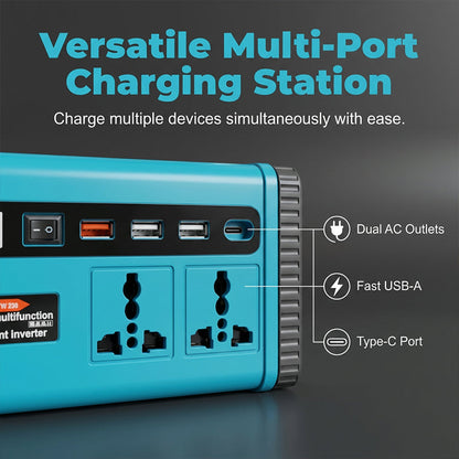 📢📢49% OFF !!!⏰Portable Power Inverter with LED Work Light