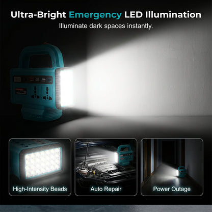 📢📢49% OFF !!!⏰Portable Power Inverter with LED Work Light