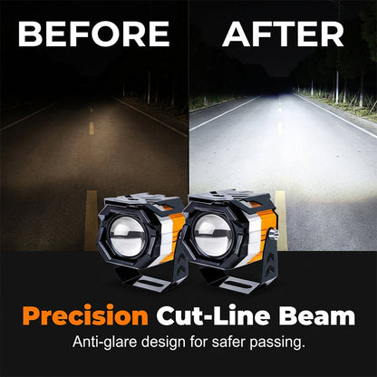 Universal High-Performance Motorcycle LED Spotlight