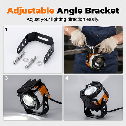 Universal High-Performance Motorcycle LED Spotlight