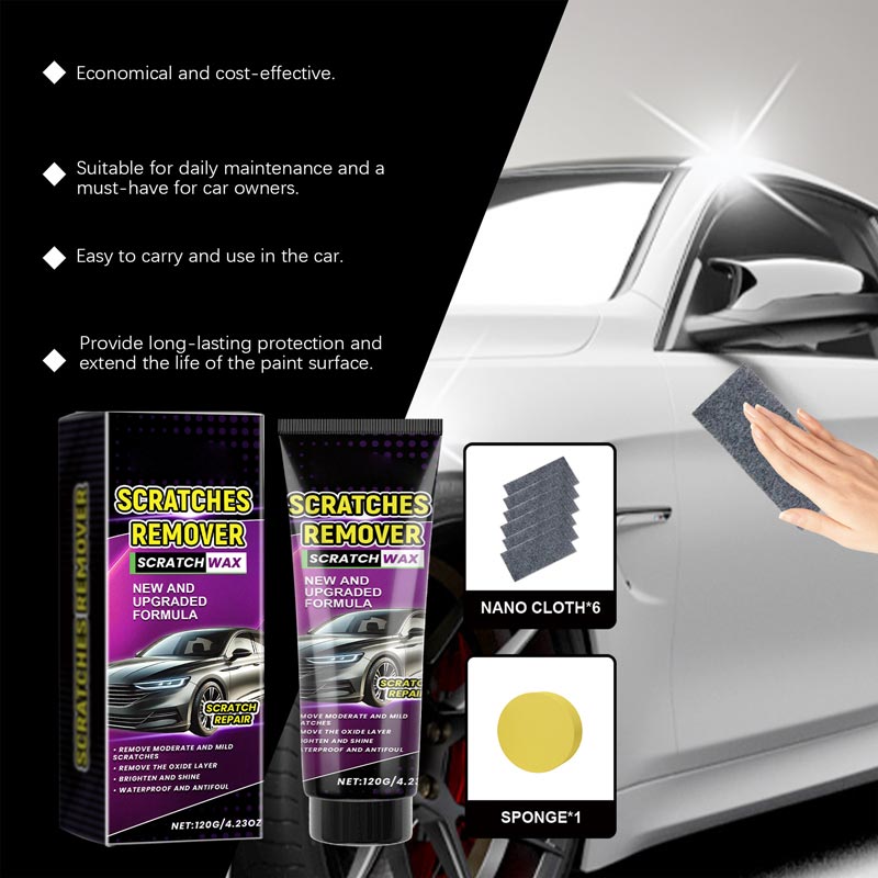 🔥🔥Buy 2 get 1 free 🔥Car Scratch Remover Wax with Nano Cloth