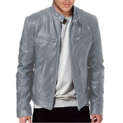 Men's Trendy Zip-Up Stand Collar Jacket